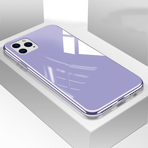 Silikon Schutzhülle Rahmen Tasche Hülle Spiegel T05 für Apple iPhone 11 Pro Max Violett