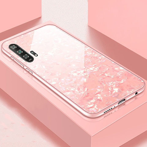 Silikon Schutzhülle Rahmen Tasche Hülle Spiegel Z04 für Huawei Honor 20 Pro Rosa