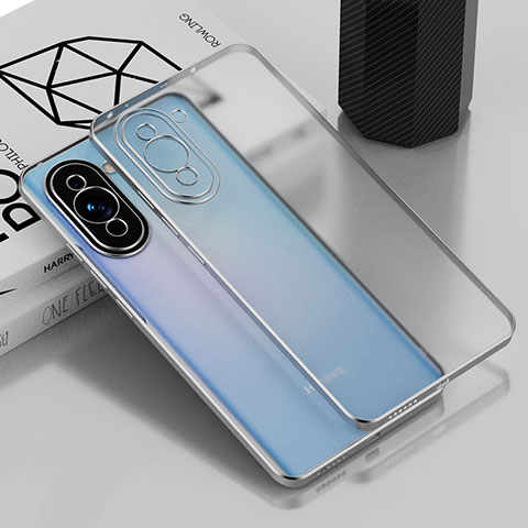 Silikon Schutzhülle Ultra Dünn Flexible Tasche Durchsichtig Transparent AN1 für Huawei Nova 10 Pro Silber