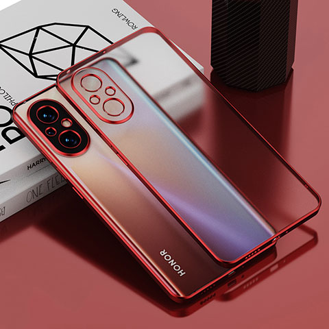 Silikon Schutzhülle Ultra Dünn Flexible Tasche Durchsichtig Transparent AN1 für Huawei Nova 9 SE Rot