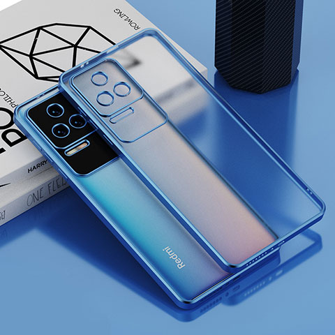 Silikon Schutzhülle Ultra Dünn Flexible Tasche Durchsichtig Transparent AN1 für Xiaomi Redmi K50 5G Blau