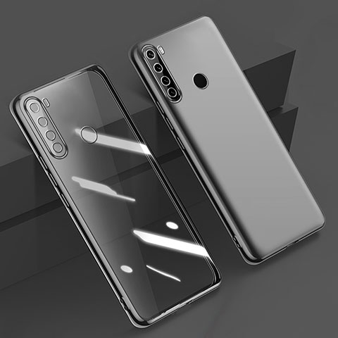 Silikon Schutzhülle Ultra Dünn Flexible Tasche Durchsichtig Transparent D01 für Xiaomi Redmi Note 8 (2021) Schwarz