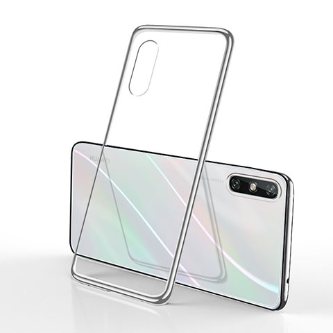 Silikon Schutzhülle Ultra Dünn Flexible Tasche Durchsichtig Transparent H01 für Huawei Enjoy 10e Silber