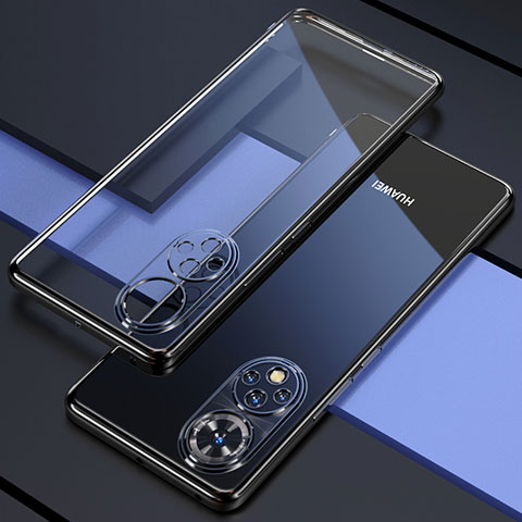 Silikon Schutzhülle Ultra Dünn Flexible Tasche Durchsichtig Transparent H01 für Huawei Honor 50 Pro 5G Schwarz