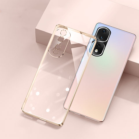 Silikon Schutzhülle Ultra Dünn Flexible Tasche Durchsichtig Transparent H01 für Huawei Honor 80 Pro 5G Gold