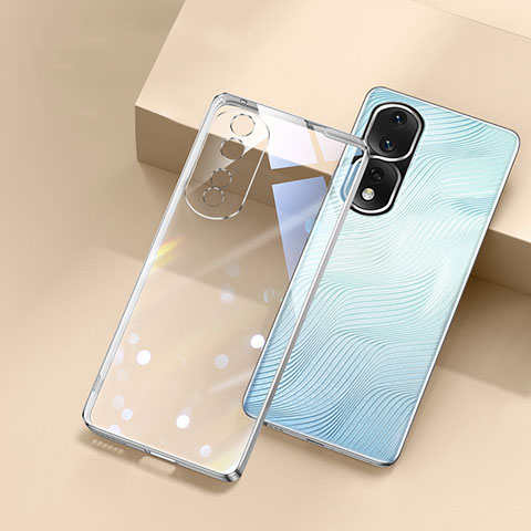 Silikon Schutzhülle Ultra Dünn Flexible Tasche Durchsichtig Transparent H01 für Huawei Honor 80 Pro Flat 5G Silber