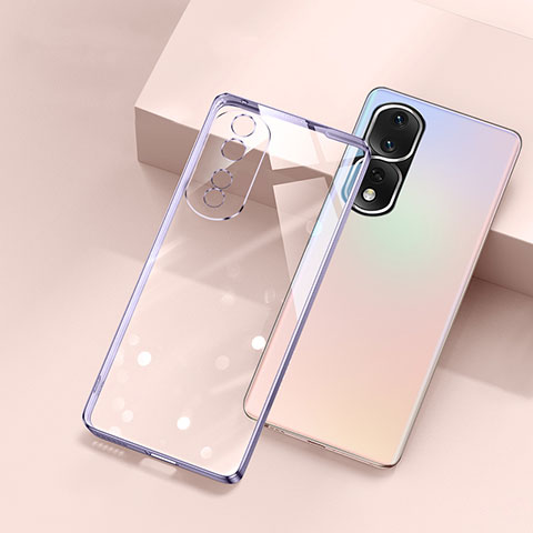 Silikon Schutzhülle Ultra Dünn Flexible Tasche Durchsichtig Transparent H01 für Huawei Honor 80 Pro Flat 5G Violett