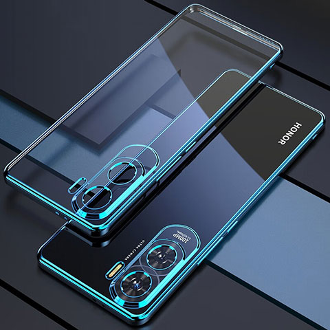 Silikon Schutzhülle Ultra Dünn Flexible Tasche Durchsichtig Transparent H01 für Huawei Honor X50i 5G Blau