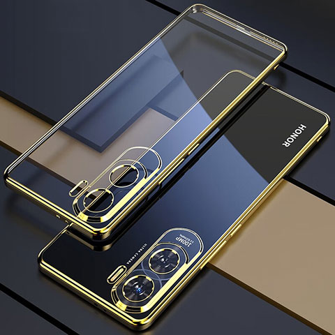 Silikon Schutzhülle Ultra Dünn Flexible Tasche Durchsichtig Transparent H01 für Huawei Honor X50i 5G Gold