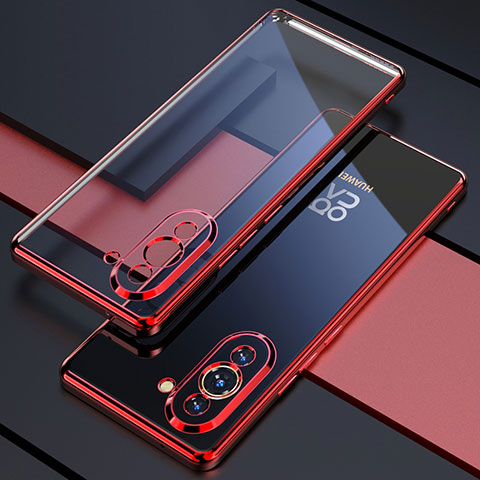 Silikon Schutzhülle Ultra Dünn Flexible Tasche Durchsichtig Transparent H01 für Huawei Nova 10 Pro Rot