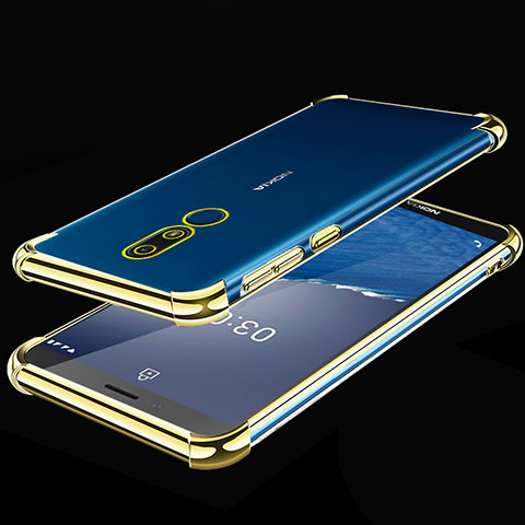 Silikon Schutzhülle Ultra Dünn Flexible Tasche Durchsichtig Transparent H01 für Nokia C3 Gold