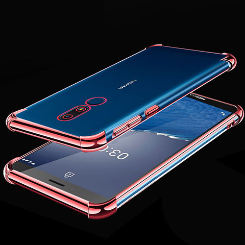 Silikon Schutzhülle Ultra Dünn Flexible Tasche Durchsichtig Transparent H01 für Nokia C3 Rosegold