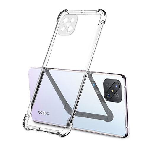 Silikon Schutzhülle Ultra Dünn Flexible Tasche Durchsichtig Transparent H01 für Oppo A92s 5G Klar