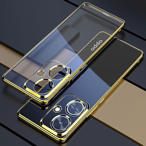 Silikon Schutzhülle Ultra Dünn Flexible Tasche Durchsichtig Transparent H01 für Oppo K11 5G Gold