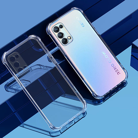 Silikon Schutzhülle Ultra Dünn Flexible Tasche Durchsichtig Transparent H01 für Oppo Reno5 Pro 5G Klar