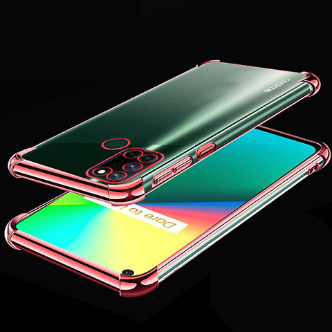 Silikon Schutzhülle Ultra Dünn Flexible Tasche Durchsichtig Transparent H01 für Realme 7i Rosegold