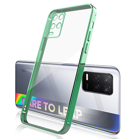 Silikon Schutzhülle Ultra Dünn Flexible Tasche Durchsichtig Transparent H01 für Realme 8 5G Grün