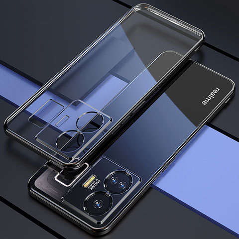 Silikon Schutzhülle Ultra Dünn Flexible Tasche Durchsichtig Transparent H01 für Realme GT3 5G Schwarz