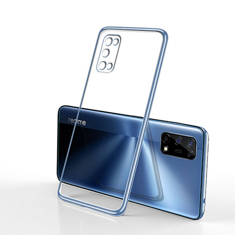 Silikon Schutzhülle Ultra Dünn Flexible Tasche Durchsichtig Transparent H01 für Realme Q2 5G Blau