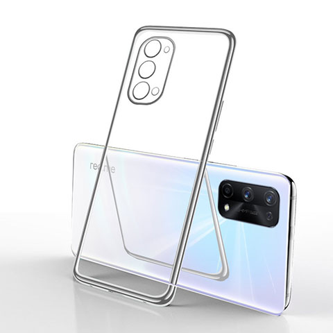 Silikon Schutzhülle Ultra Dünn Flexible Tasche Durchsichtig Transparent H01 für Realme X7 Pro 5G Silber