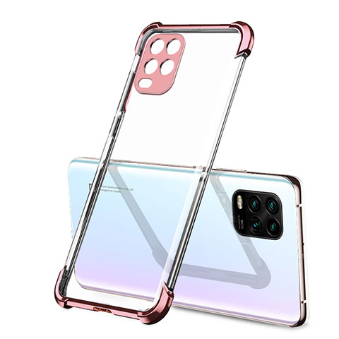 Silikon Schutzhülle Ultra Dünn Flexible Tasche Durchsichtig Transparent H01 für Xiaomi Mi 10 Lite Rosegold