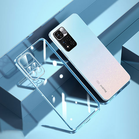 Silikon Schutzhülle Ultra Dünn Flexible Tasche Durchsichtig Transparent H01 für Xiaomi Mi 11i 5G (2022) Blau