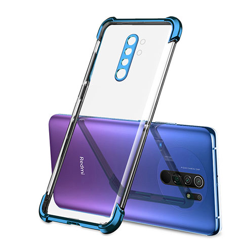 Silikon Schutzhülle Ultra Dünn Flexible Tasche Durchsichtig Transparent H01 für Xiaomi Redmi 9 Blau