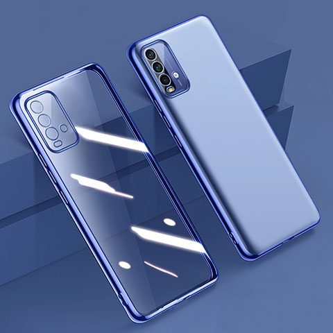 Silikon Schutzhülle Ultra Dünn Flexible Tasche Durchsichtig Transparent H01 für Xiaomi Redmi 9 Power Blau