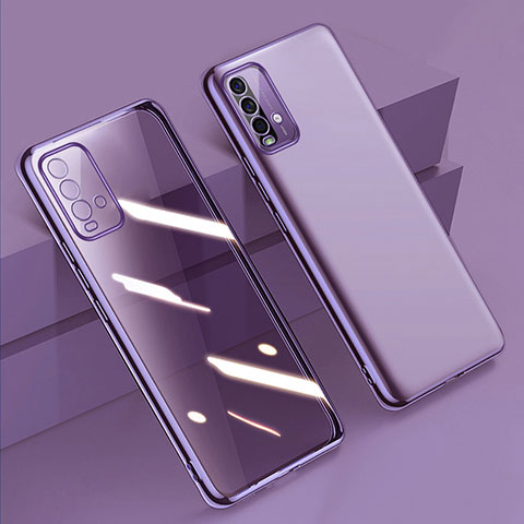 Silikon Schutzhülle Ultra Dünn Flexible Tasche Durchsichtig Transparent H01 für Xiaomi Redmi 9 Power Violett