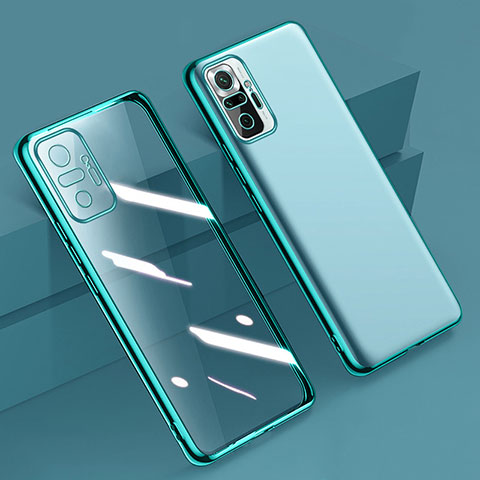 Silikon Schutzhülle Ultra Dünn Flexible Tasche Durchsichtig Transparent H01 für Xiaomi Redmi Note 10 Pro Max Grün