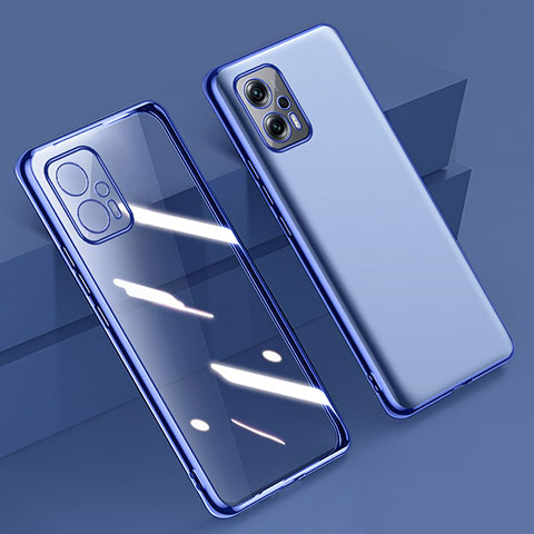 Silikon Schutzhülle Ultra Dünn Flexible Tasche Durchsichtig Transparent H01 für Xiaomi Redmi Note 11T Pro+ Plus 5G Blau