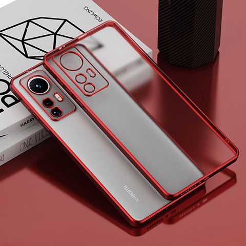 Silikon Schutzhülle Ultra Dünn Flexible Tasche Durchsichtig Transparent H01 für Xiaomi Redmi Note 12S Rot