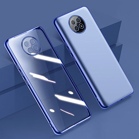 Silikon Schutzhülle Ultra Dünn Flexible Tasche Durchsichtig Transparent H01 für Xiaomi Redmi Note 9T 5G Blau