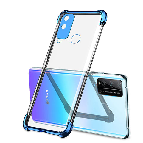 Silikon Schutzhülle Ultra Dünn Flexible Tasche Durchsichtig Transparent H02 für Huawei Honor Play4T Blau