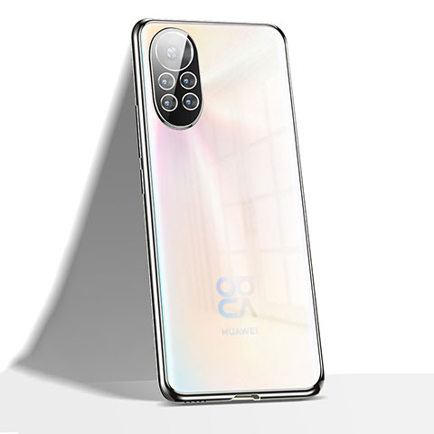 Silikon Schutzhülle Ultra Dünn Flexible Tasche Durchsichtig Transparent H02 für Huawei Nova 8 5G Silber