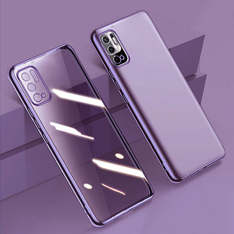 Silikon Schutzhülle Ultra Dünn Flexible Tasche Durchsichtig Transparent H02 für Xiaomi POCO M3 Pro 5G Violett
