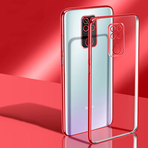 Silikon Schutzhülle Ultra Dünn Flexible Tasche Durchsichtig Transparent H02 für Xiaomi Redmi 10X 4G Rot