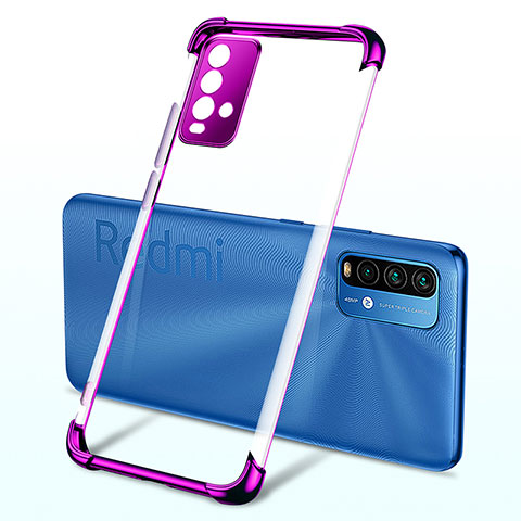 Silikon Schutzhülle Ultra Dünn Flexible Tasche Durchsichtig Transparent H02 für Xiaomi Redmi 9 Power Violett