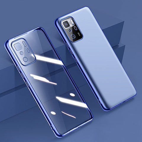 Silikon Schutzhülle Ultra Dünn Flexible Tasche Durchsichtig Transparent H02 für Xiaomi Redmi Note 10 Pro 5G Blau