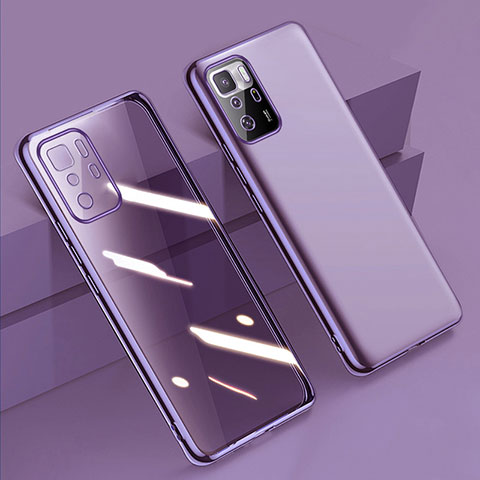 Silikon Schutzhülle Ultra Dünn Flexible Tasche Durchsichtig Transparent H02 für Xiaomi Redmi Note 10 Pro 5G Violett