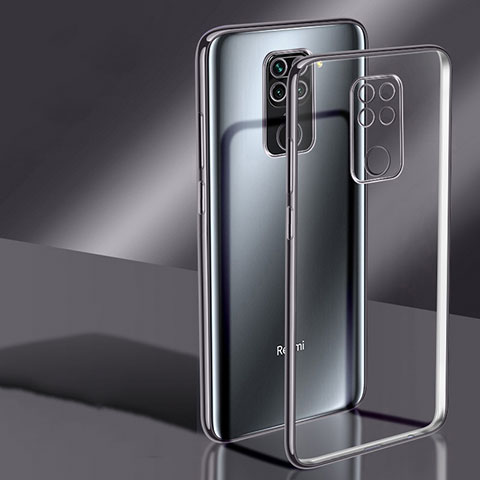 Silikon Schutzhülle Ultra Dünn Flexible Tasche Durchsichtig Transparent H02 für Xiaomi Redmi Note 9 Schwarz