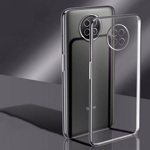 Silikon Schutzhülle Ultra Dünn Flexible Tasche Durchsichtig Transparent H02 für Xiaomi Redmi Note 9T 5G Schwarz