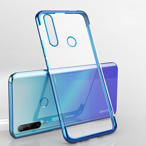 Silikon Schutzhülle Ultra Dünn Flexible Tasche Durchsichtig Transparent H03 für Huawei Enjoy 10 Plus Blau