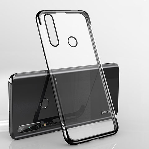 Silikon Schutzhülle Ultra Dünn Flexible Tasche Durchsichtig Transparent H03 für Huawei Enjoy 10 Plus Schwarz