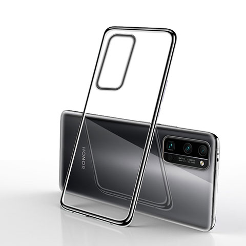 Silikon Schutzhülle Ultra Dünn Flexible Tasche Durchsichtig Transparent H03 für Huawei Honor 30 Pro Schwarz