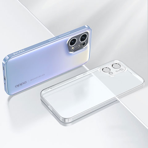 Silikon Schutzhülle Ultra Dünn Flexible Tasche Durchsichtig Transparent H03 für Oppo Find X5 5G Klar