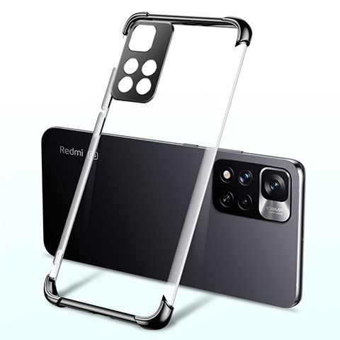 Silikon Schutzhülle Ultra Dünn Flexible Tasche Durchsichtig Transparent H03 für Xiaomi Poco X4 NFC Schwarz