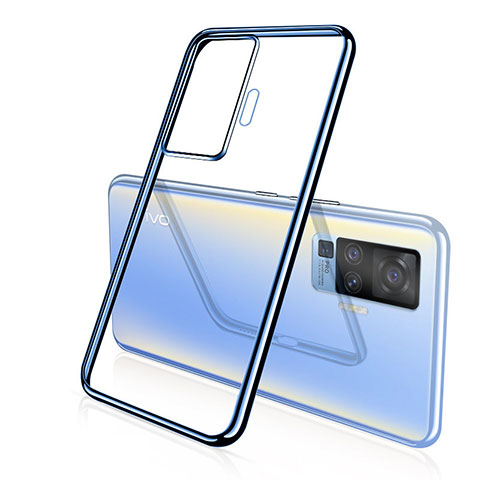 Silikon Schutzhülle Ultra Dünn Flexible Tasche Durchsichtig Transparent H04 für Vivo X50 Pro 5G Blau