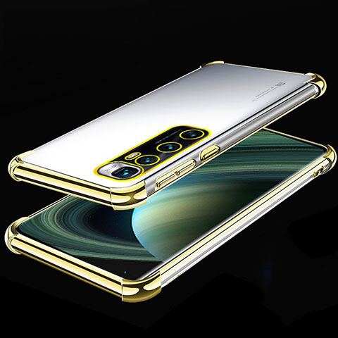 Silikon Schutzhülle Ultra Dünn Flexible Tasche Durchsichtig Transparent H04 für Xiaomi Mi 10 Ultra Gold