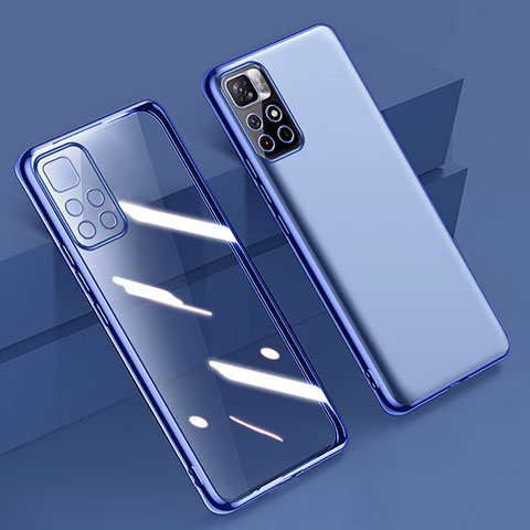 Silikon Schutzhülle Ultra Dünn Flexible Tasche Durchsichtig Transparent H04 für Xiaomi Redmi Note 11T 5G Blau